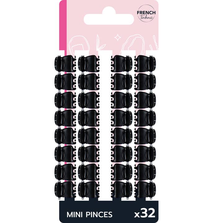 SET OF 32 TRENDY FRENCH MINI CLIPS for wholesale by FRENCH TENDANCE