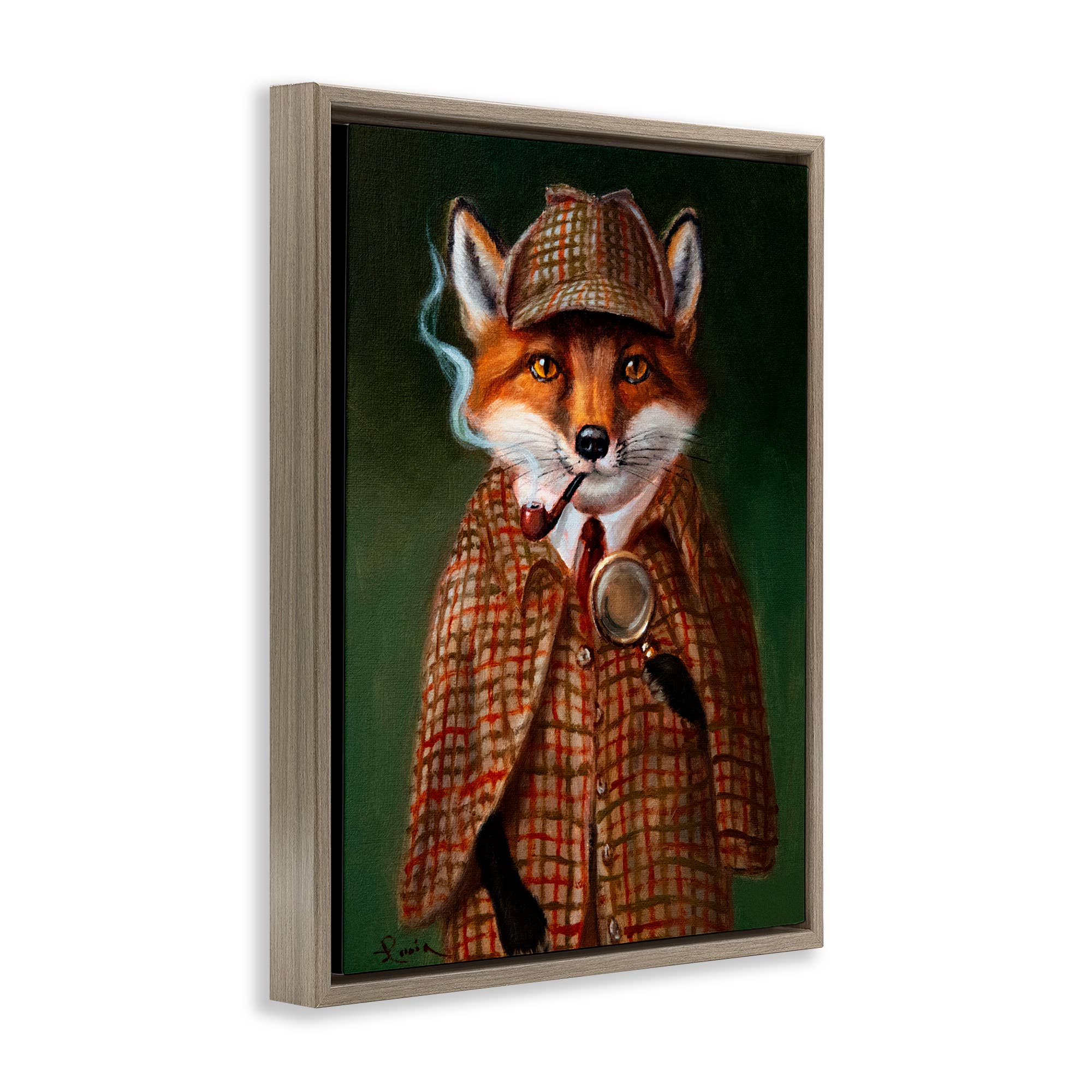 Stupell Industries - Wholesale Wall Sign - Detective Fox with Pipe - Framed Wall Art18