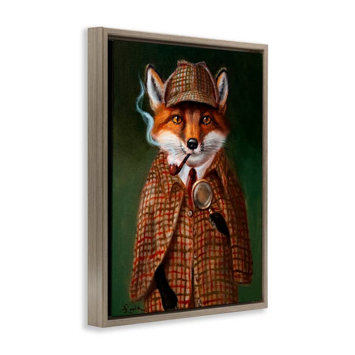 Stupell Industries - Wholesale Wall Sign - Detective Fox with Pipe - Framed Wall Art18