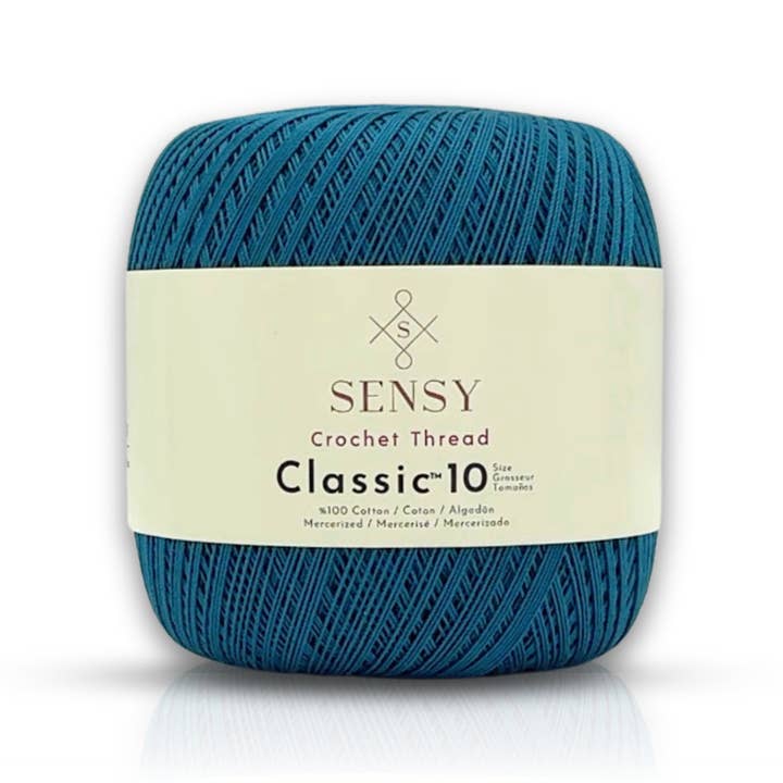 Sensy - Wholesale Yarn - Sensy Crochet Thread Classic Size 10, 100% Mercerized Giza Cotton, 617 Yards, Gauge 0 Lace24