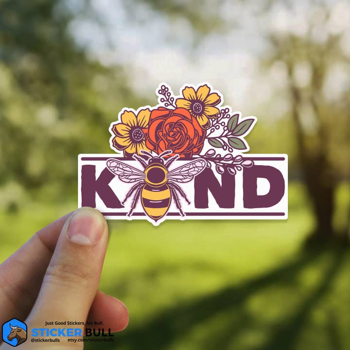 Sticker Bull - Wholesale Sticker - Bee Kind Sticker, Kind Sticker, Cute Bee sticker3
