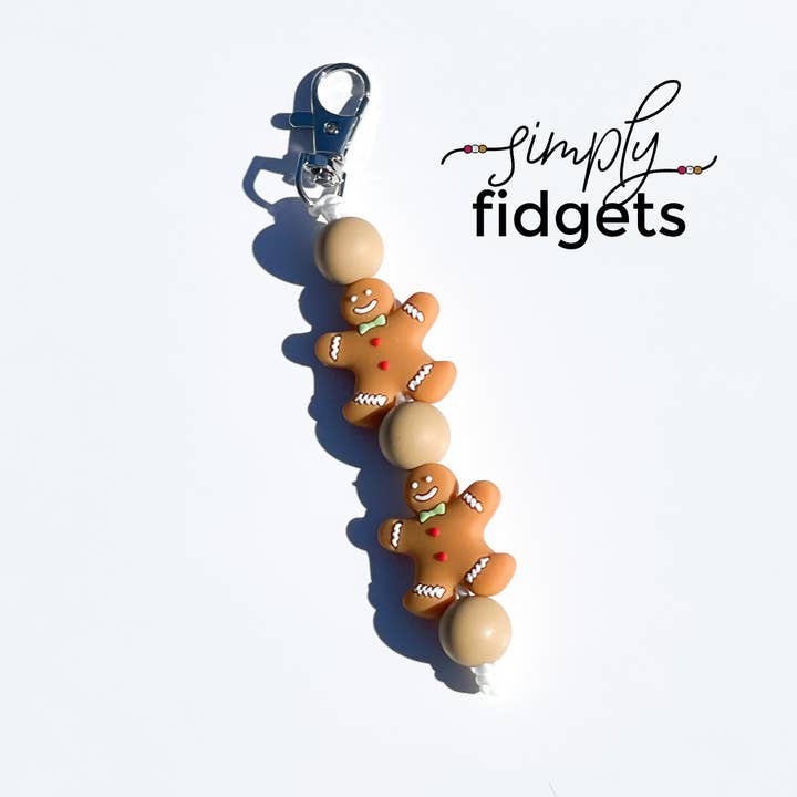 Gingerbread-Person Keychain for wholesale by Shop Simply Fidgets