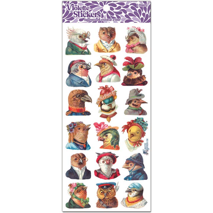 Violette Stickers - Wholesale Sticker - C44 Chatty Bird Stickers