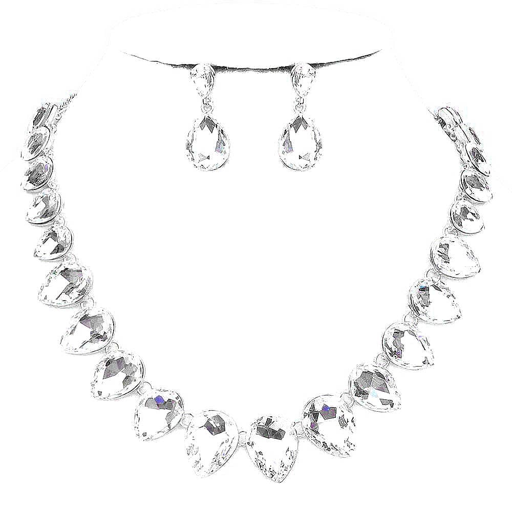 Diacly - Wholesale Jewelry Set - Pear Connection Crystal Necklace Set8