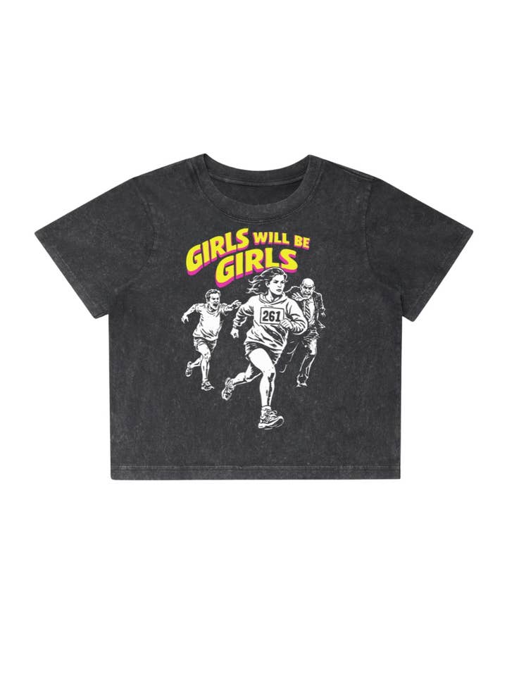 Girls Will Be Girls Crop T-shirt for wholesale by Sarah Marie Running Co
