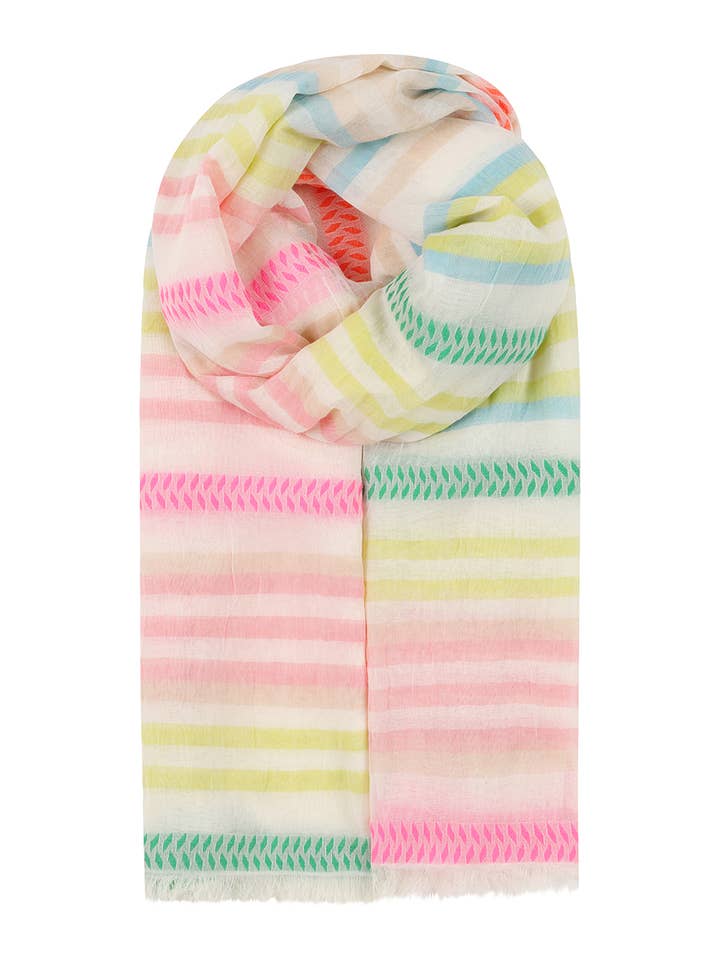 Multi stripe Scarf for wholesale by Ombre London