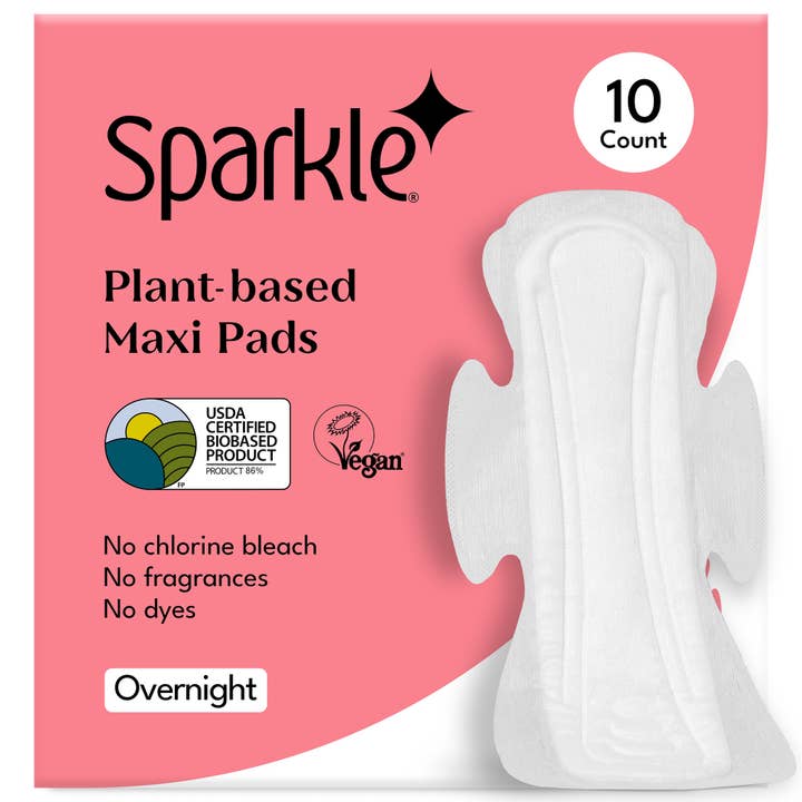 Sparkle Plantaardige Maxi Maandverbanden Nacht 10st - Zware Flow voor wholesale door Sparkle
