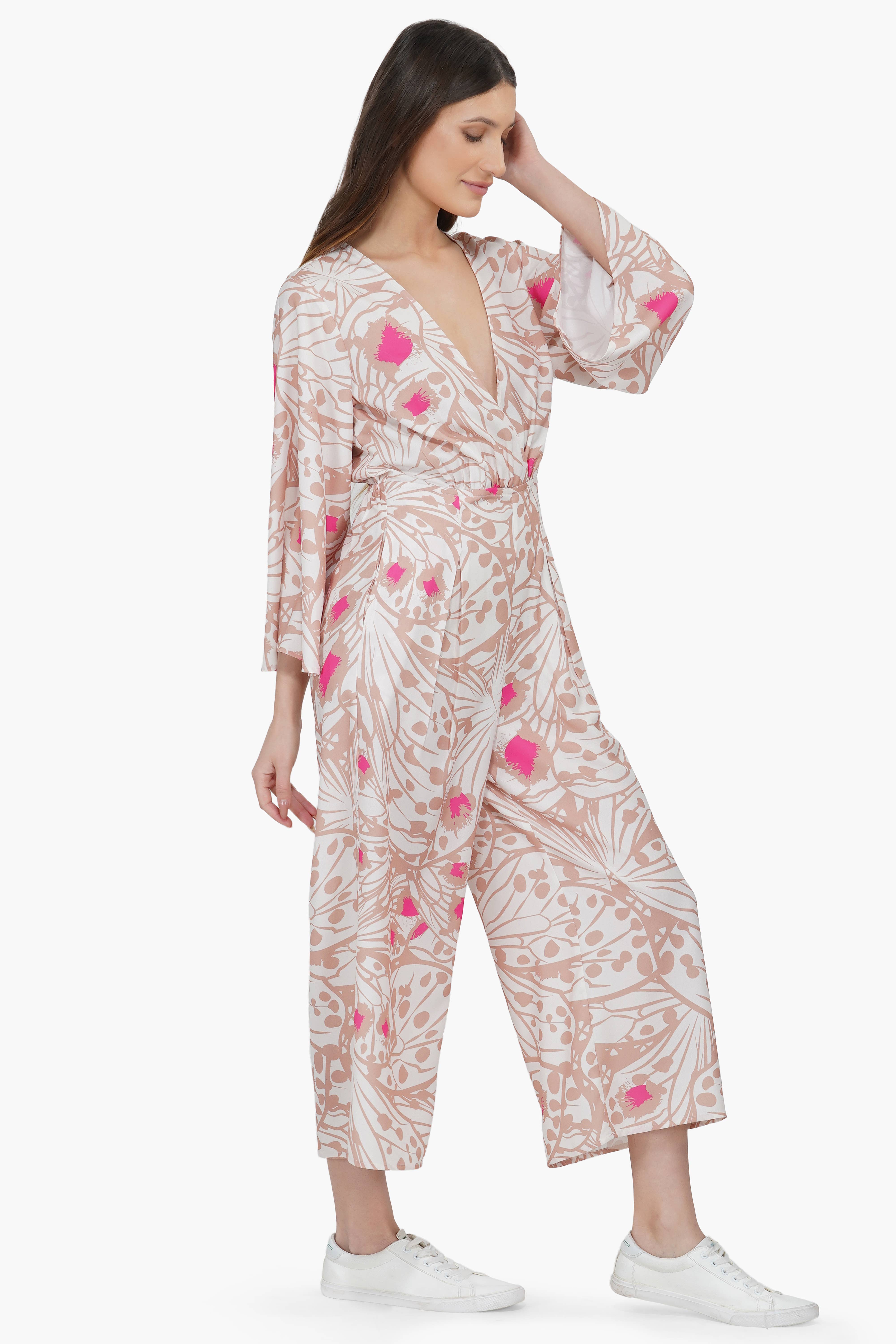 America & Beyond – Macacão - Mulher por atacado – Macacão Misty Rose Butterfly1