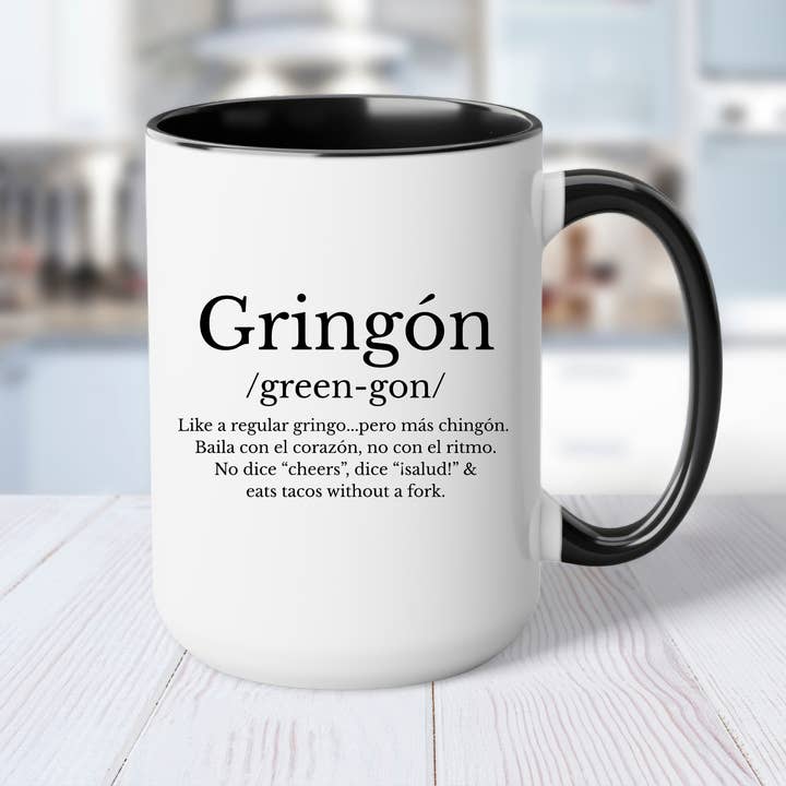 Caneca Gringon – Caneca Cafesito de 15oz | Como um Gringo... Mas Mais Chingon ☕🌮 por atacado de Bloom Designs