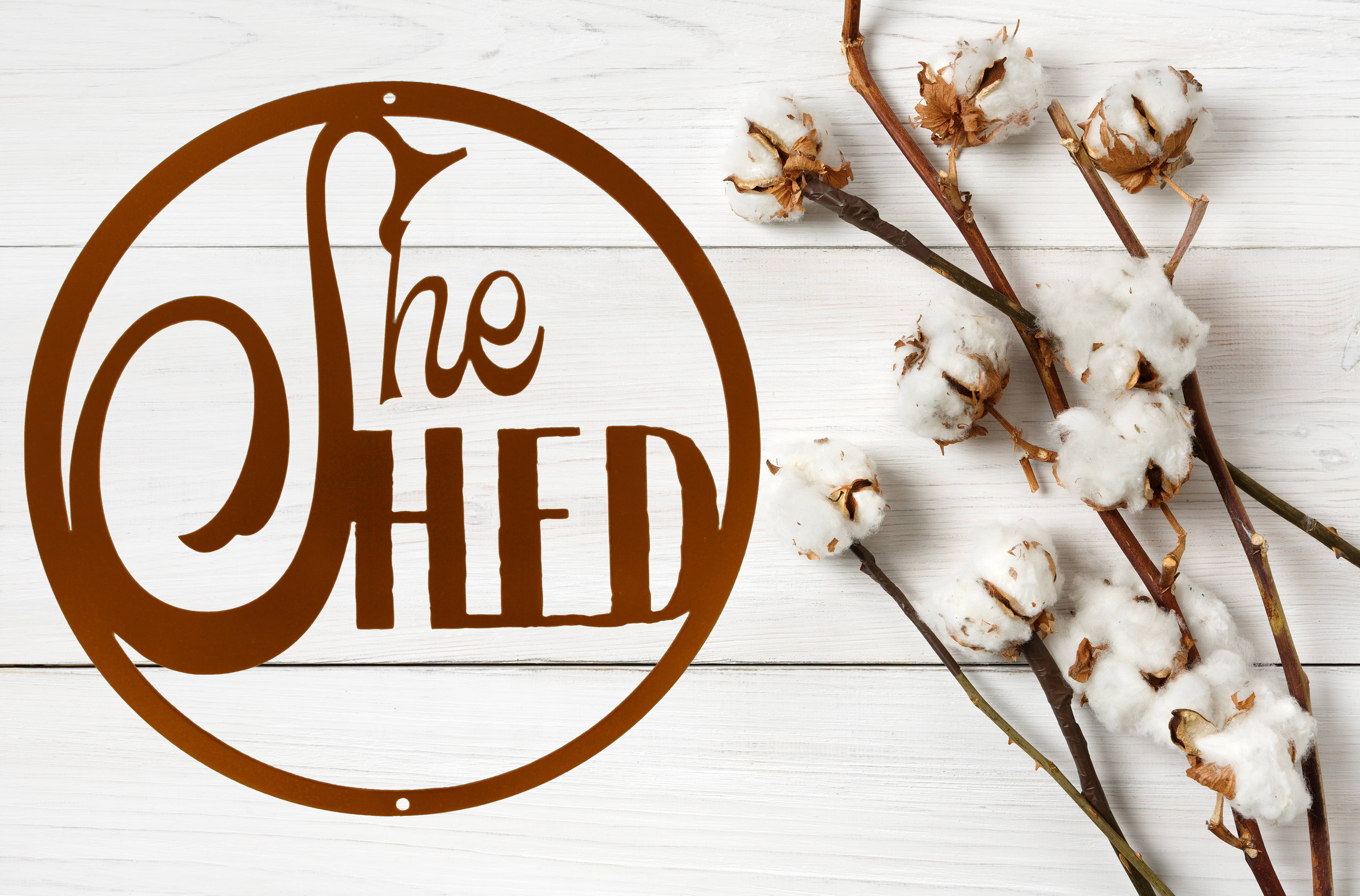 White Barn Decor - Wholesale Sign - She Shed Metal Cutout10