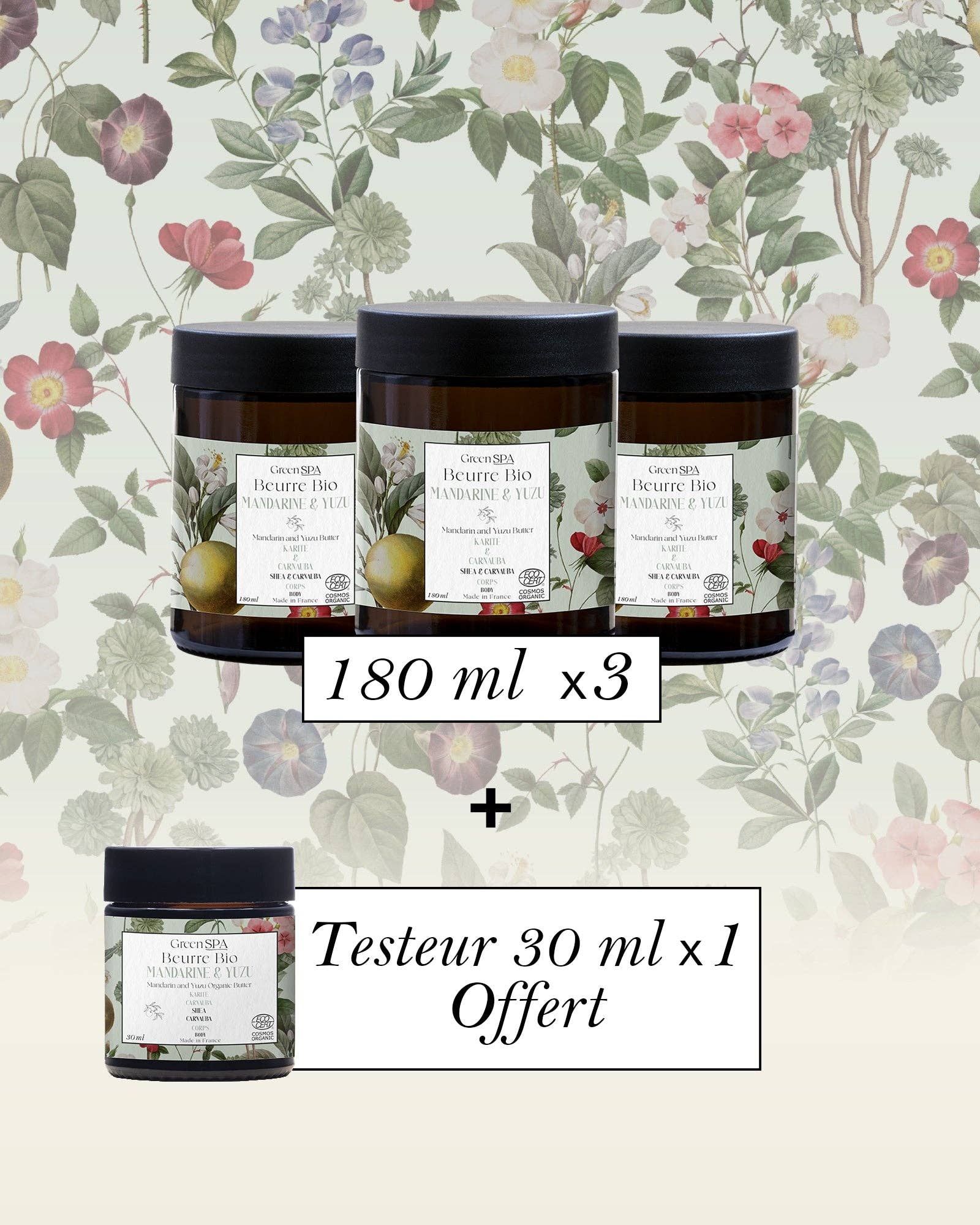 Green Spa - Wholesale Body Balm/Butter - Organic Mandarin & Yuzu Butter*4