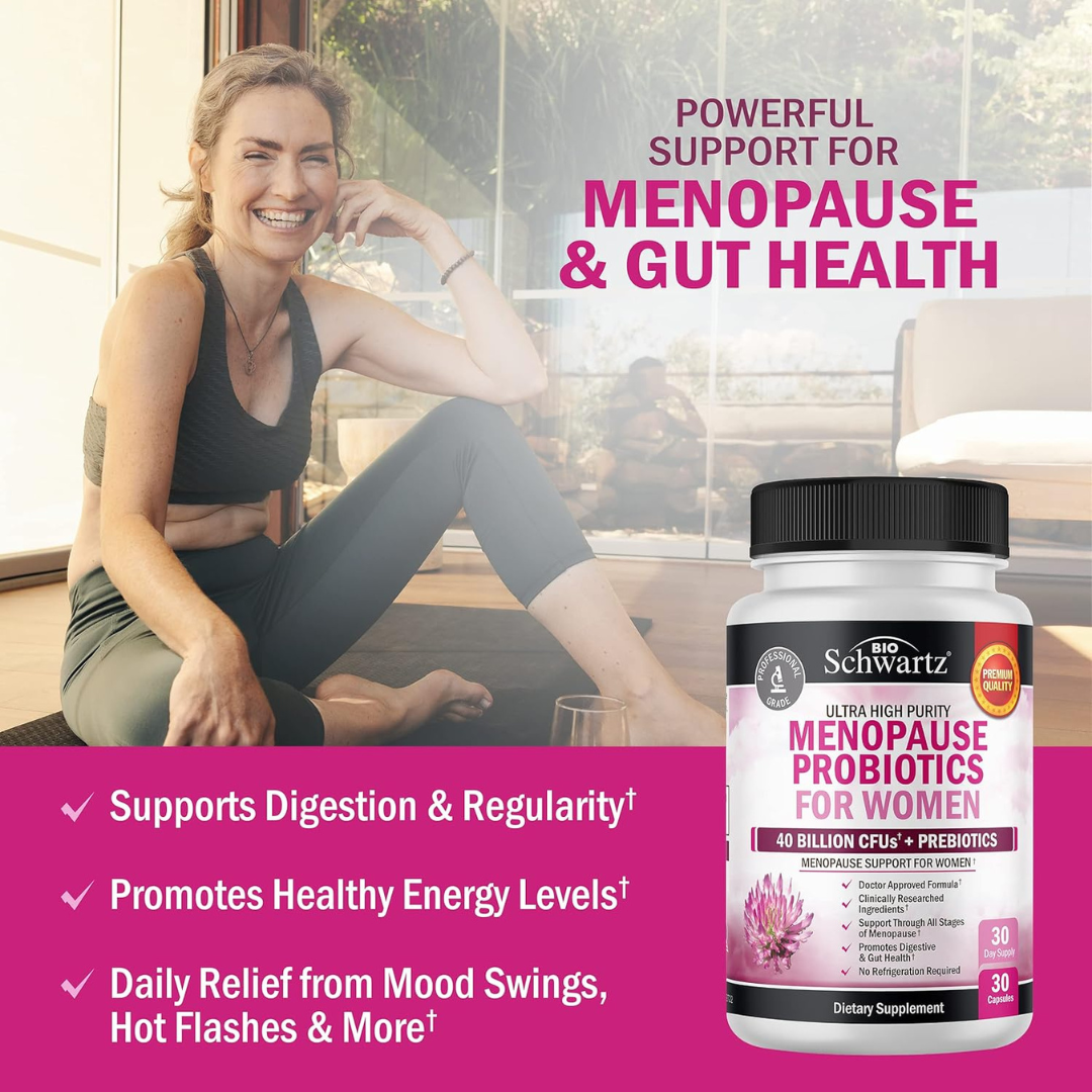 BioSchwartz - Wholesale Oral Supplement/Vitamin - Menopause Probiotics for Women: Symptom Relief (30 Cap)2