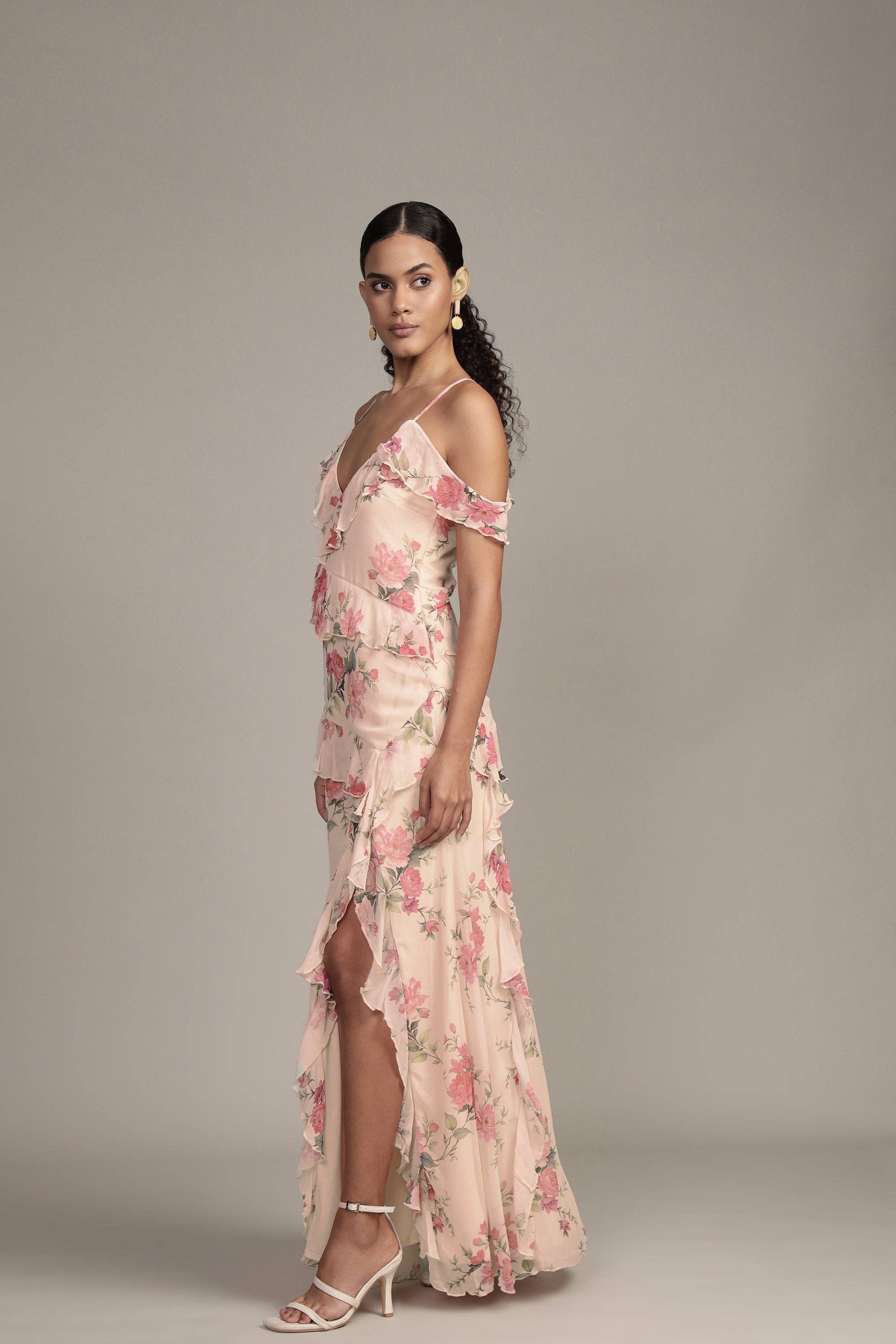 Leighton Maxi Dress in Floral Print for wholesale on Faire5
