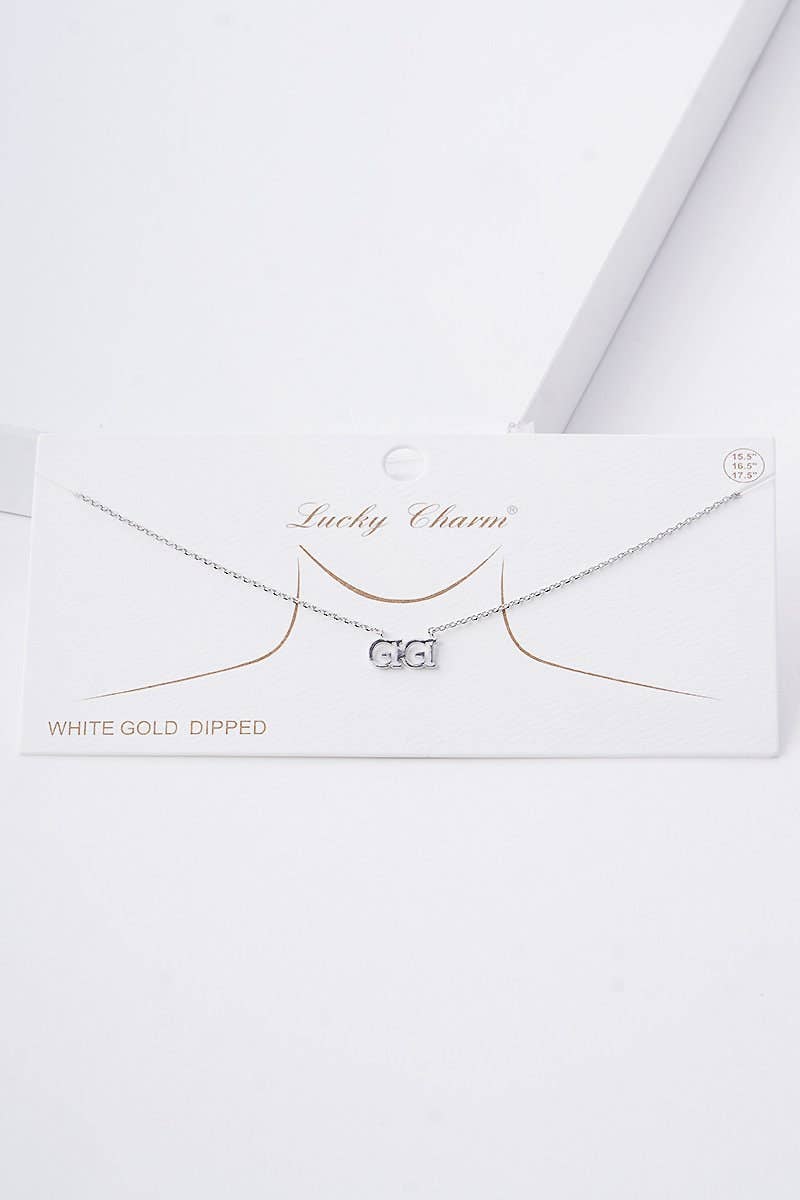 OHBOOBA DESIGN - Wholesale Pendant/Charm Necklace - Gold Gigi Text Necklace3