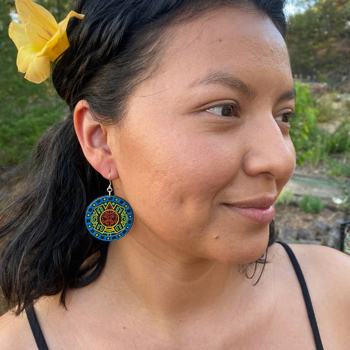 Eres Una Maravilla - Venta al por mayor Pendientes colgantes - Calendario azteca (impreso en 3D, varios colores)