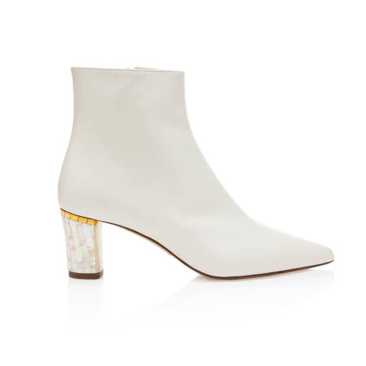 June White Boots - Parelhak voor wholesale door Freya Rose