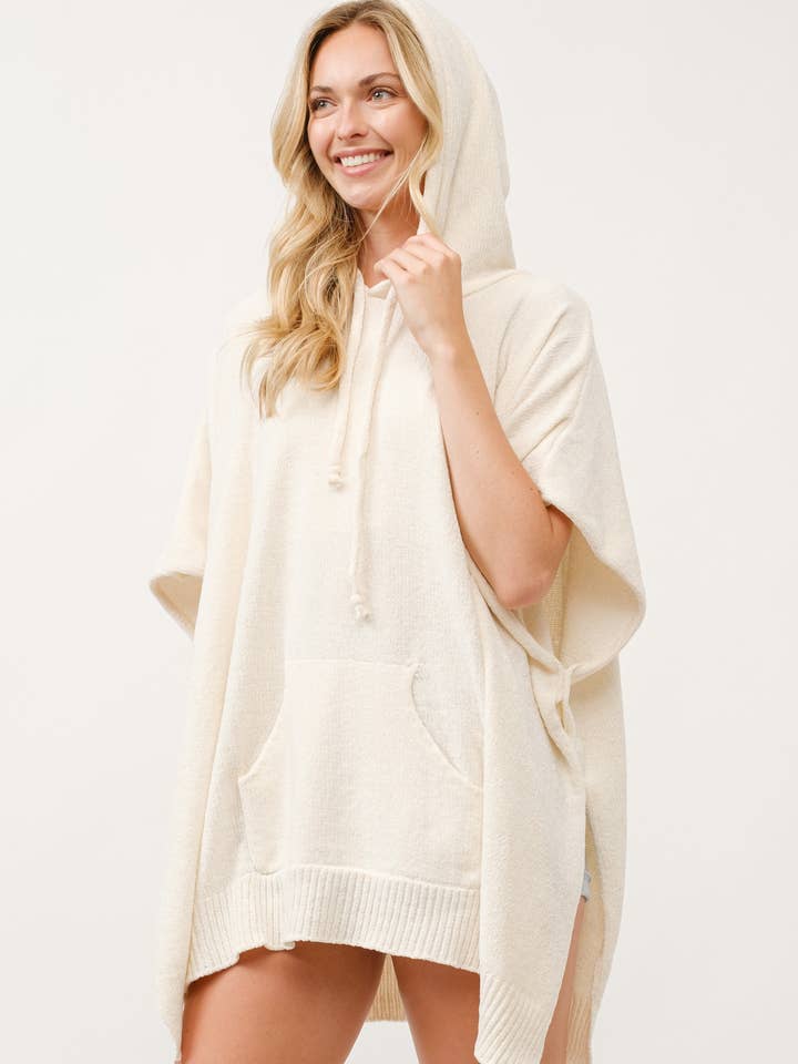 Evelyn Hoodie Poncho Pullover for wholesale by Raj Trading & Imports (USA) Inc.