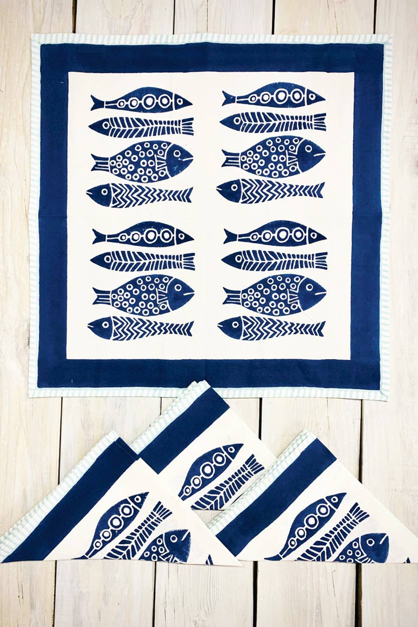 Sevya Handmade – wholesale Dinner & cloth napkin – Fish Napkin Set2