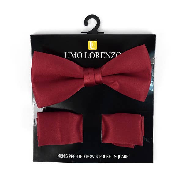 Selini New York - Wholesale Bow Tie - Men's - 100% Poly Satin Men's Banded Bow Tie and Hanky10