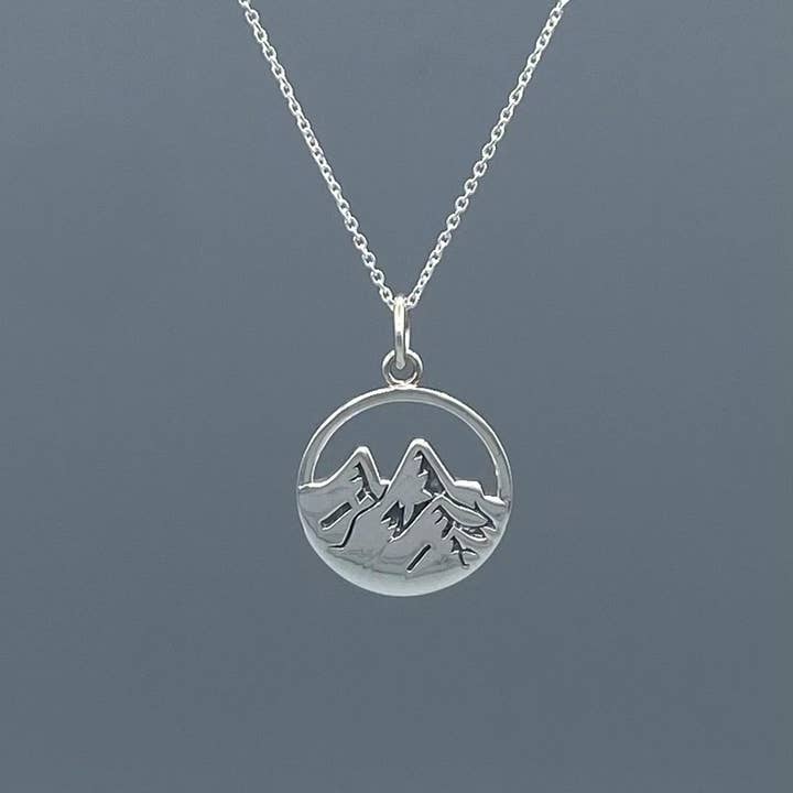 Large Mountain Necklace for wholesale by Something Silver