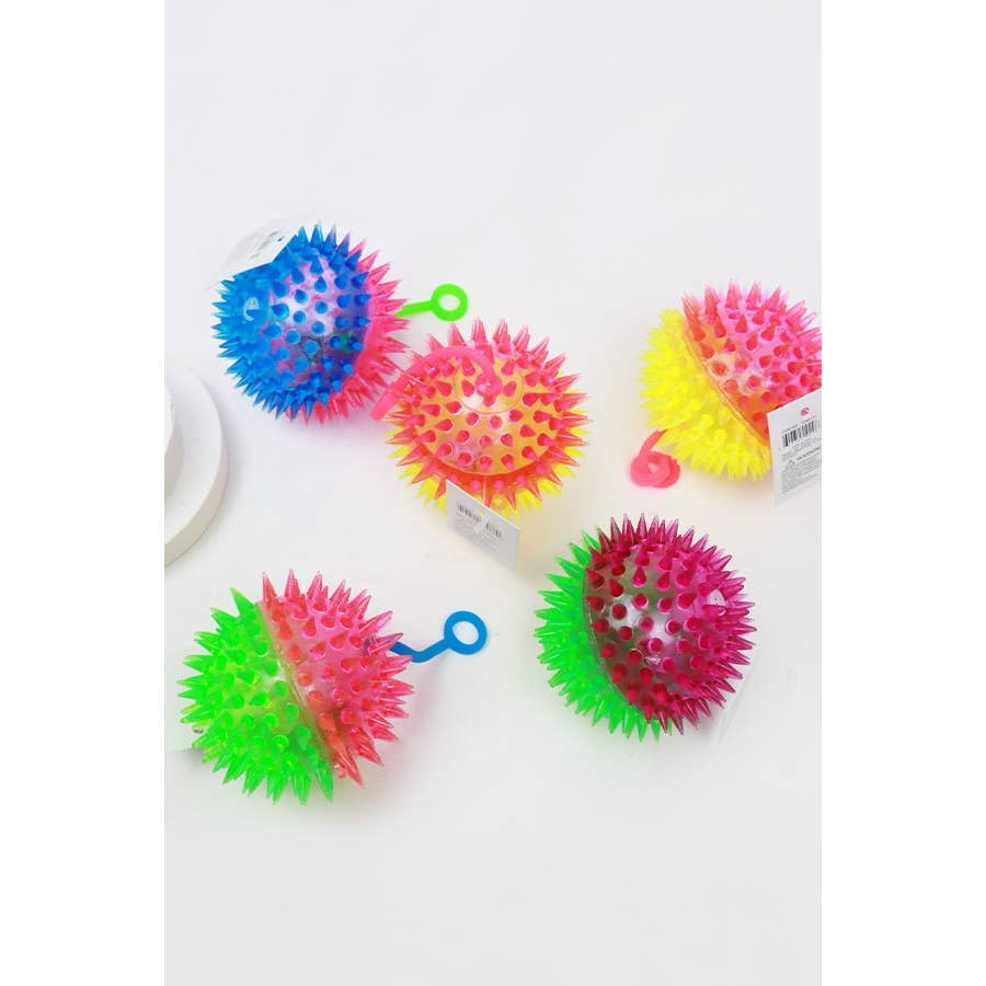 MIX COLOR Light Up Spike Yoyo Ball With Squicky Sound for wholesale on Faire