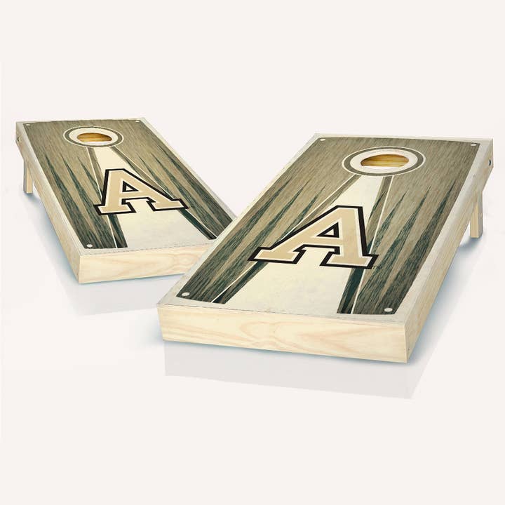 Army Black Knights Stained Pyramid Cornhole Set for wholesale by Skip's Garage