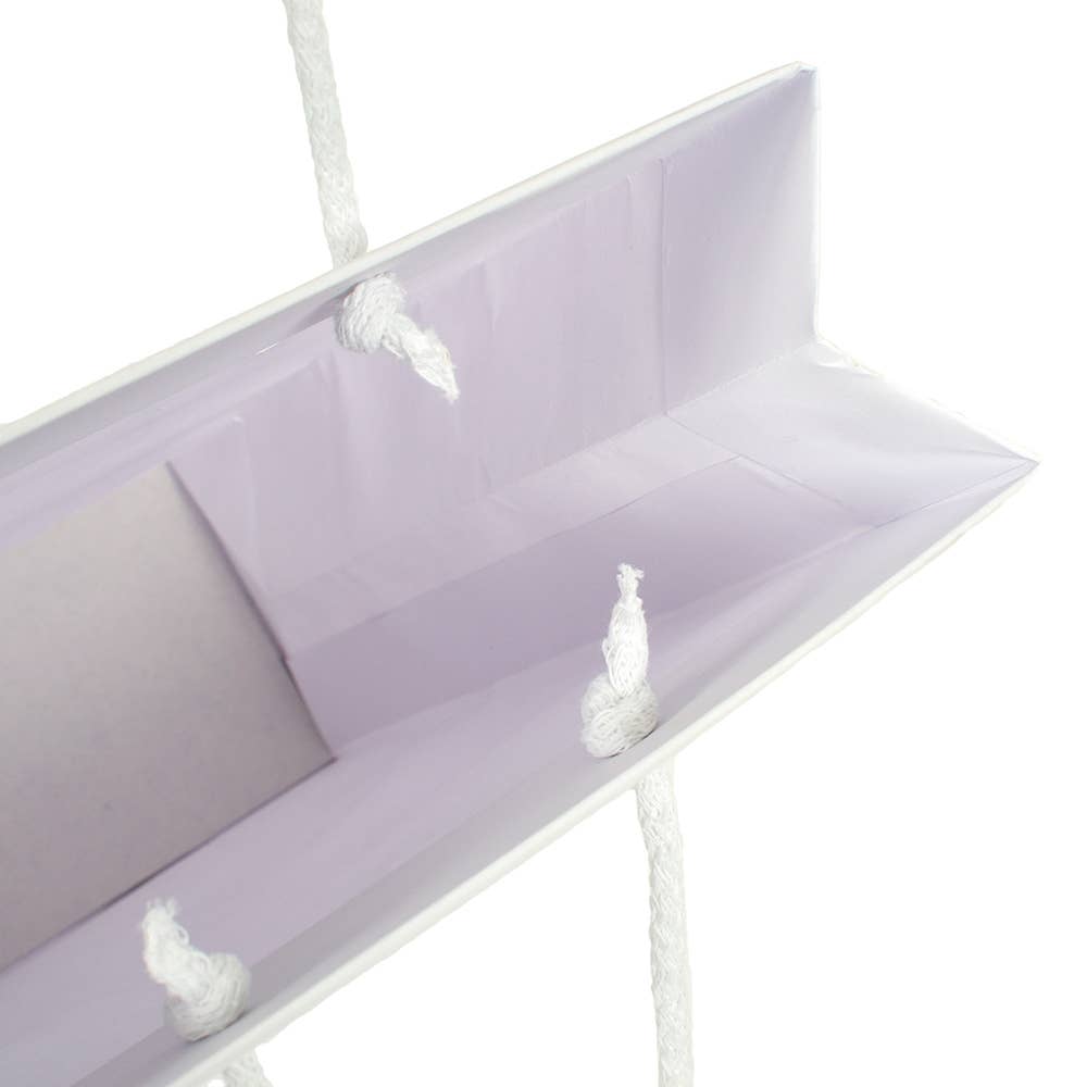 Matte White Luxury Laminated Paper Bag for wholesale on Faire5