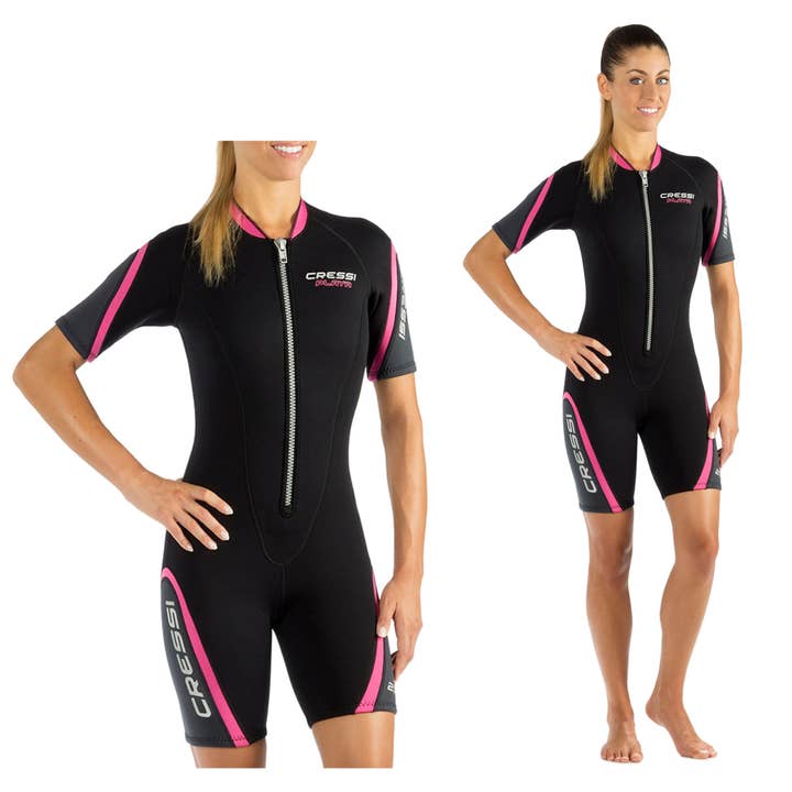 Negro/Rosa Traje de neopreno Playa Lady Shorty | Trajes de natación para mujer de 2,5 mm de venta al por mayor en Faire