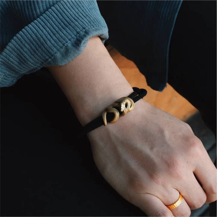 Black Mamba Rope Bracelet - Brass for wholesale by Coppertist.wu