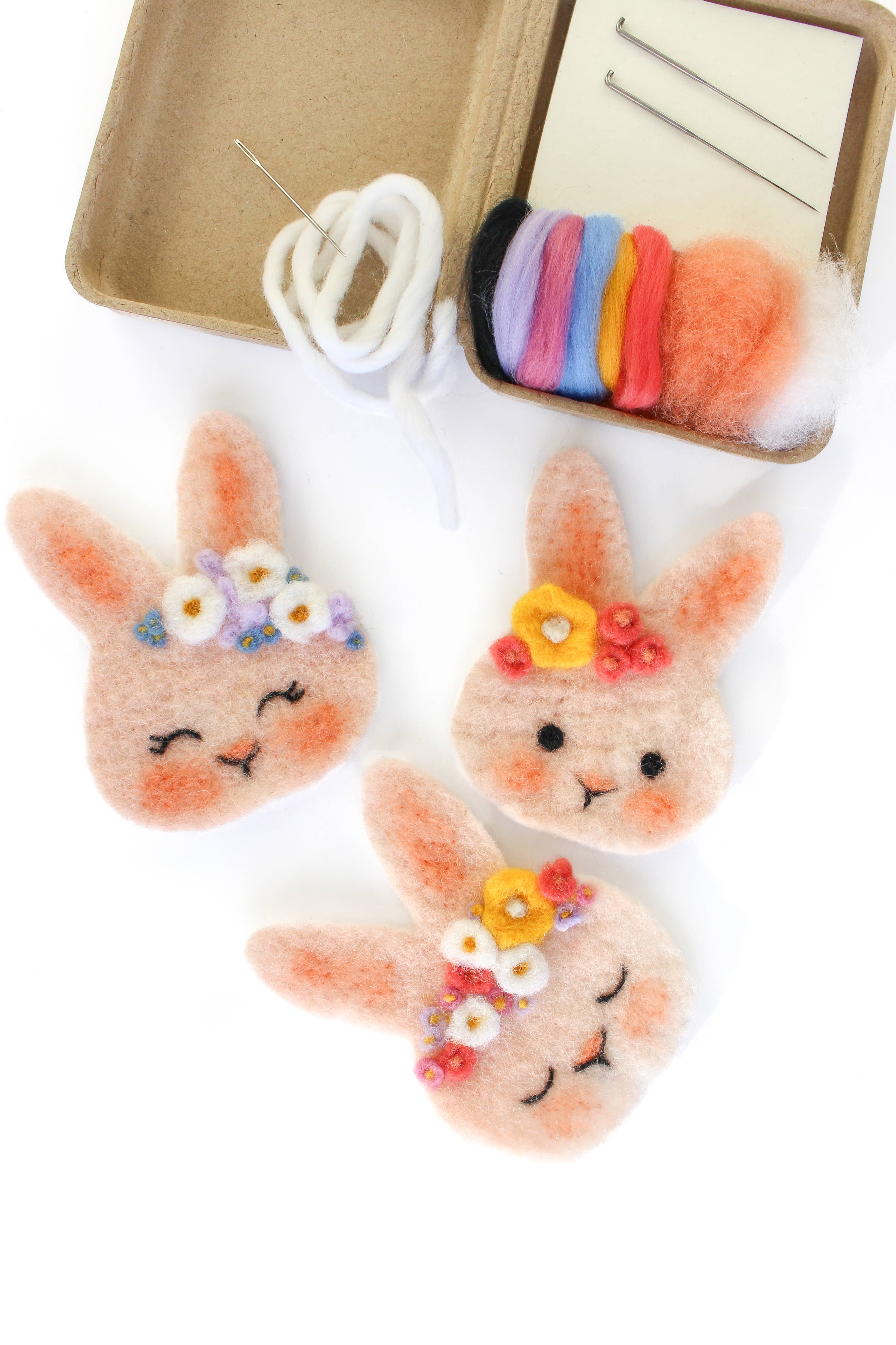 Sheep Creek Studio - Wholesale DIY Craft Kit - Mini Bunny Felting Craft Kit3