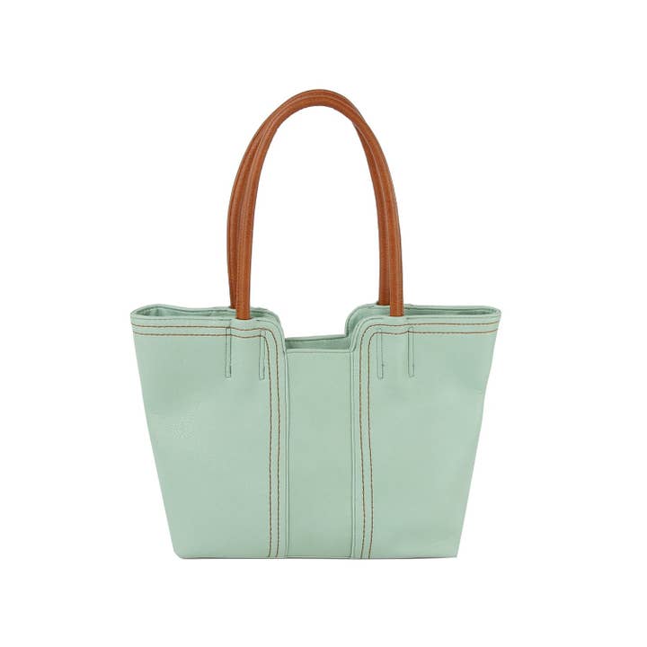 Handbag Factory Corp - Wholesale Tote Bag - Women's - 2 in 1 stitch detail matching tote and purse set