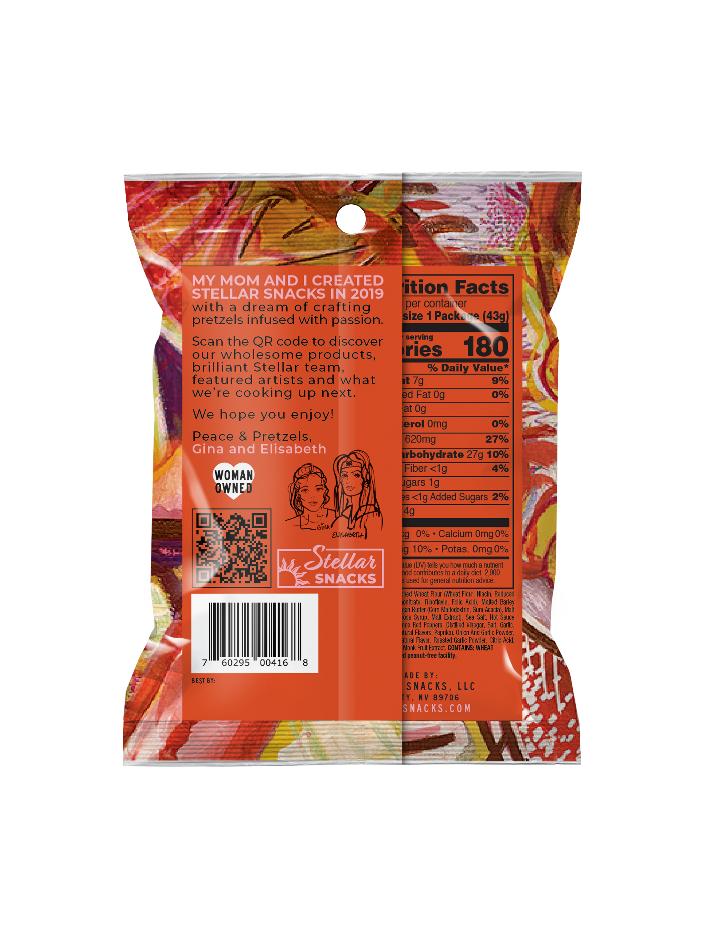 Stellar Snacks - Wholesale Pretzels - Stellar Pretzel Braids - Sweet & Sparky - 1.5oz1