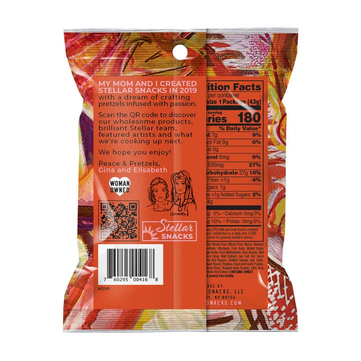 Stellar Snacks - Wholesale Pretzels - Stellar Pretzel Braids - Sweet & Sparky - 1.5oz1