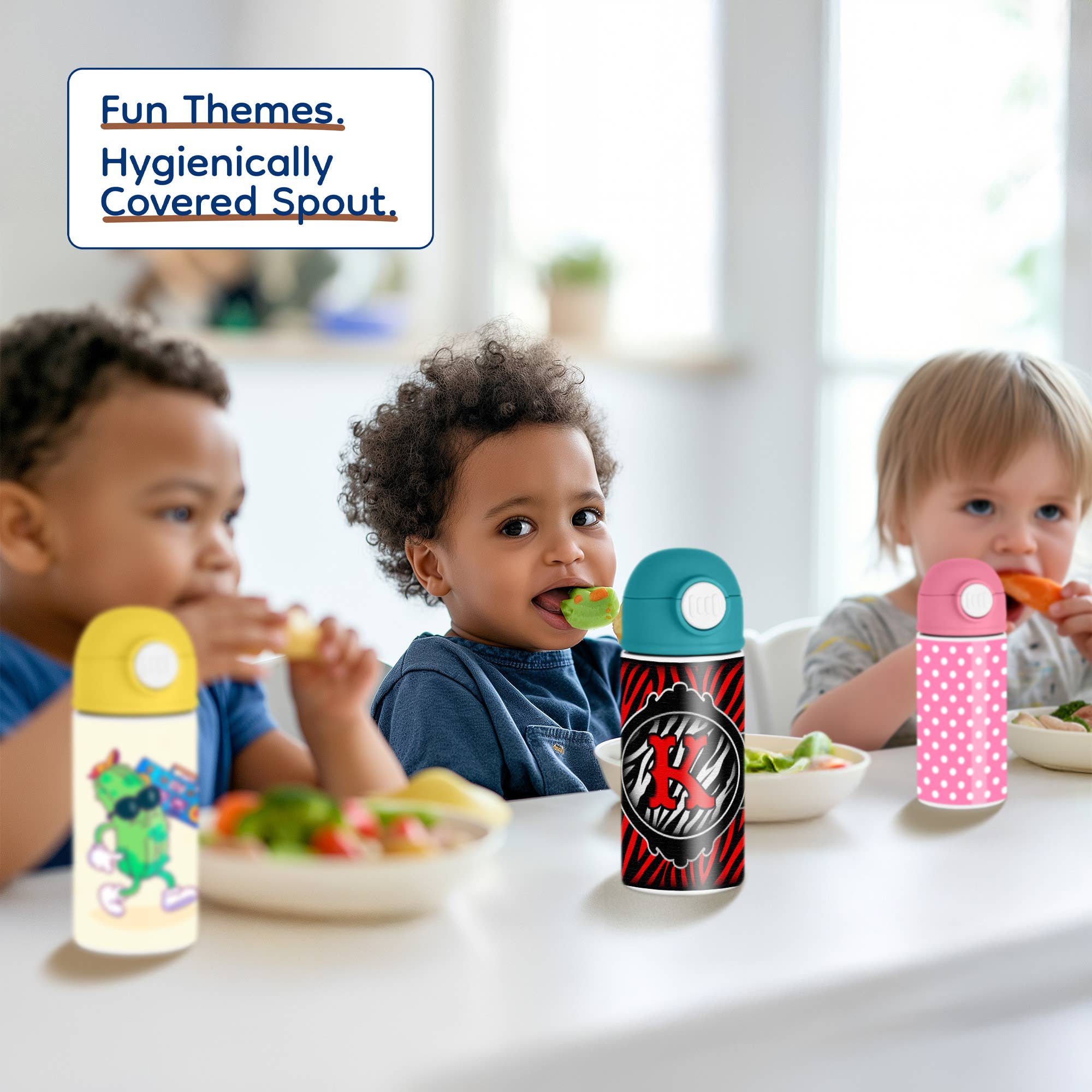 3dRose - Wholesale Water Bottle - 3dRose, Wicked Red Zebra Initial Letter K, Kids Water Bottle4