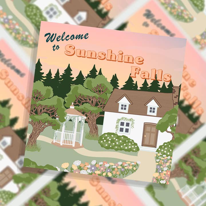 Autocollant Lily Cottage pour la vente par The Literary Loft