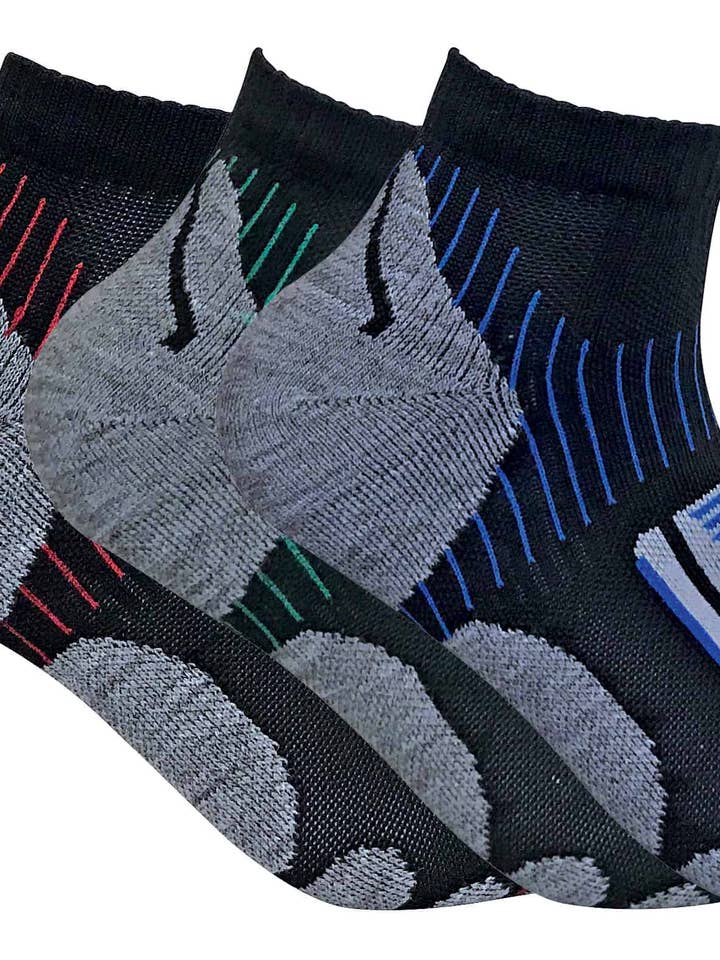 3 Pairs Mens Breathable Anti Blister Sports Ankle Socks for wholesale by Pontivia Commerce