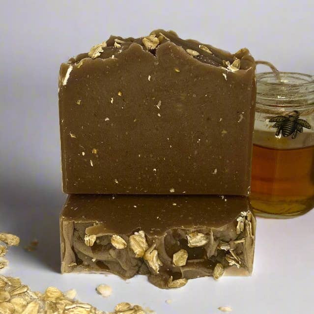 Oat milk & Honey for wholesale by Slippery Bill’s Soaps