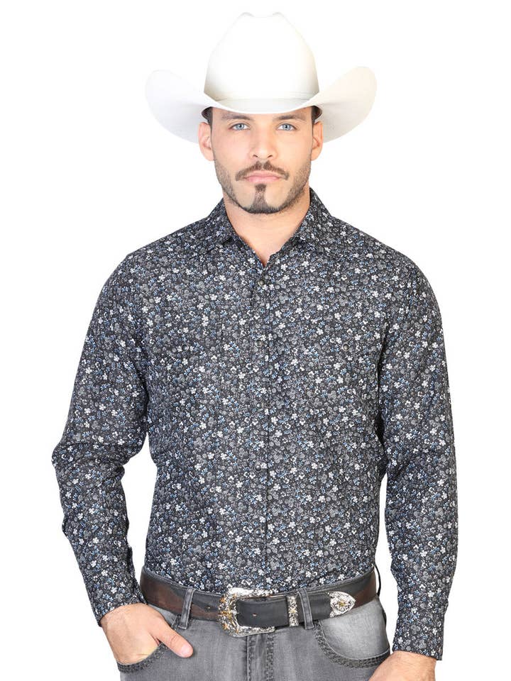 Men's Long Sleeve Denim Shirt El Señor de los Cielos 124795 for wholesale by J&J WESTERN WEAR