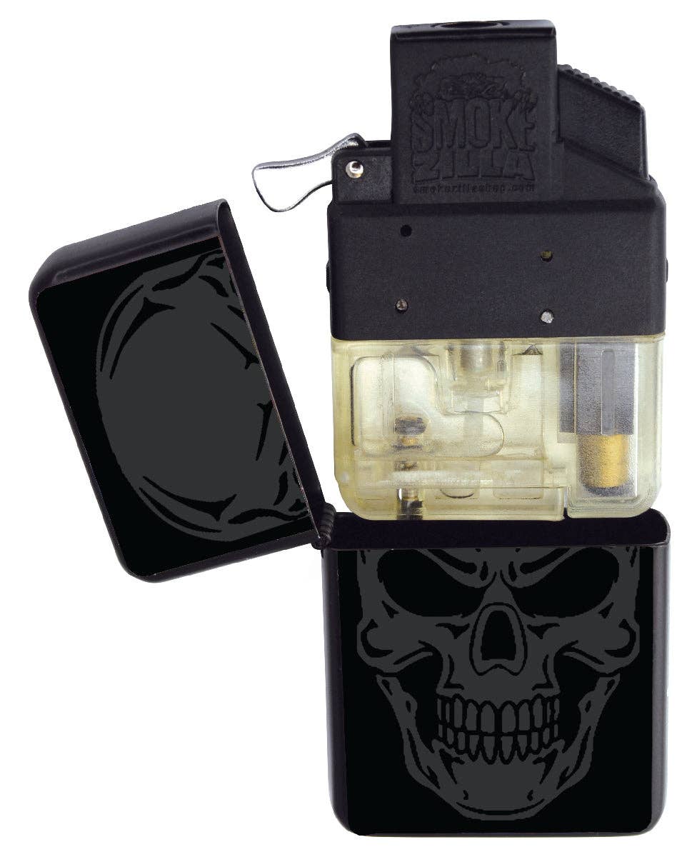 Novelty Brands - Wholesale Retailer Display - Home & Living - Smokezilla Black Flip Torch Lighter Assortment- 12/Display5