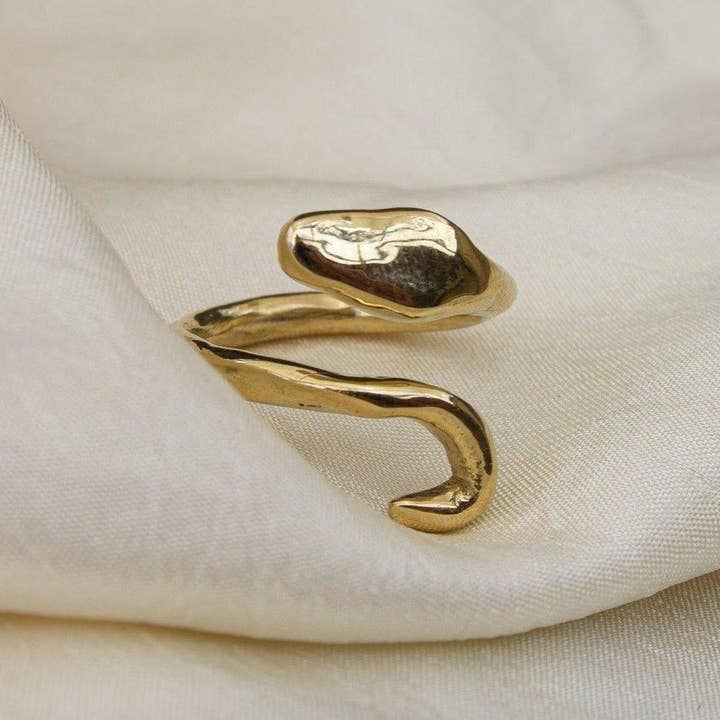 Dea Dia - Wholesale Band/Stacked Ring - Serpent Guardian Wrap Ring7