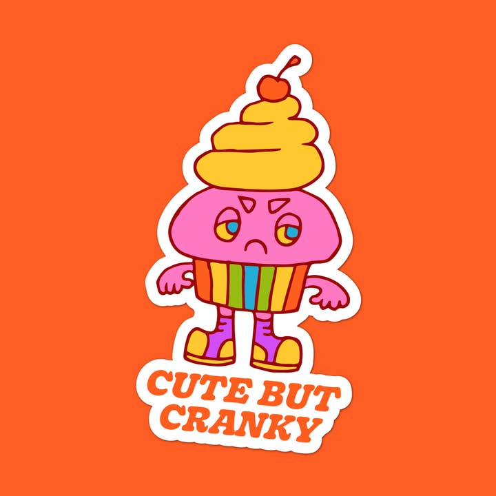 Cute But Cranky Sticker for wholesale by Claire Morales