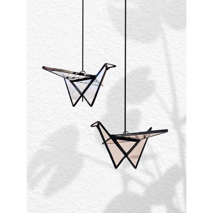 Samara Designs Studio - Wholesale Suncatcher - Stained Glass Origami Crane Suncatchers | Hanging Decor12