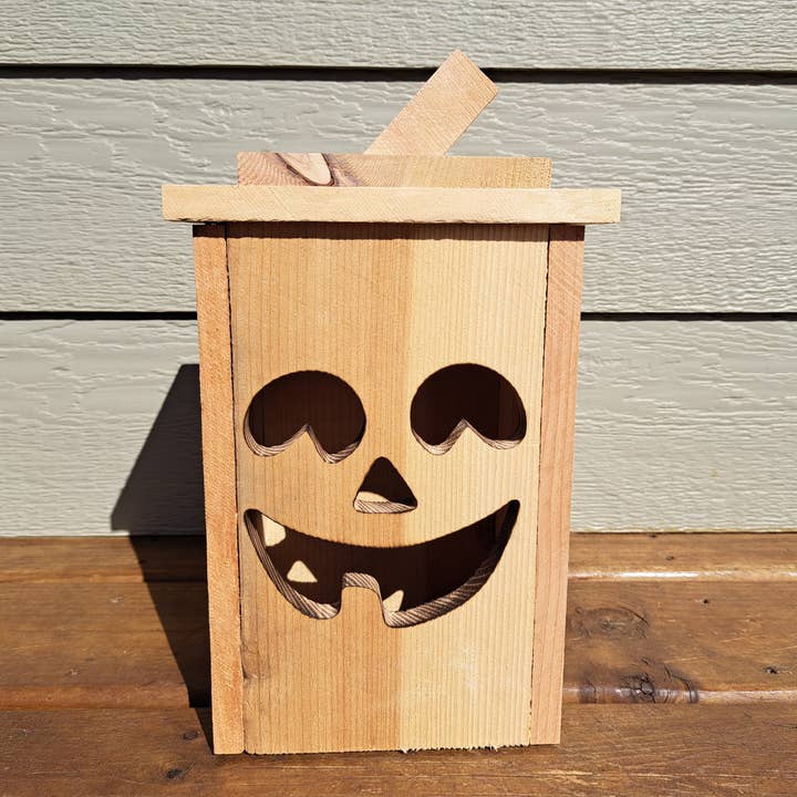Rustic Wooden Jack O' Lantern for wholesale by Rustic Brook Farm