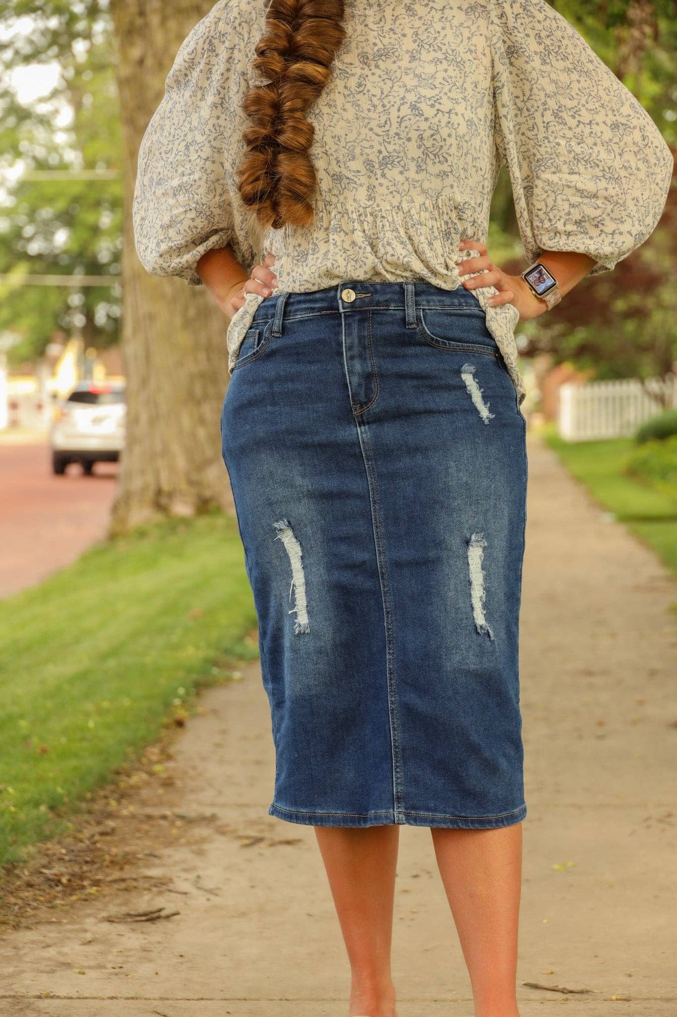 Ada Faye - Vendita all'ingrosso Gonna - Donna - Gonna in jeans Ada Faye, scura (allungata)2