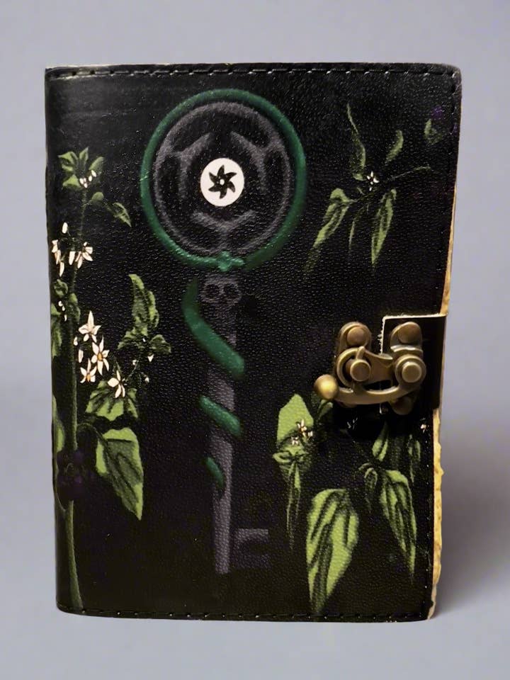 Hekate’s Key Journal | Hecate |  Leather Journal | Blank Vintage Notebook for wholesale by SunlitSage