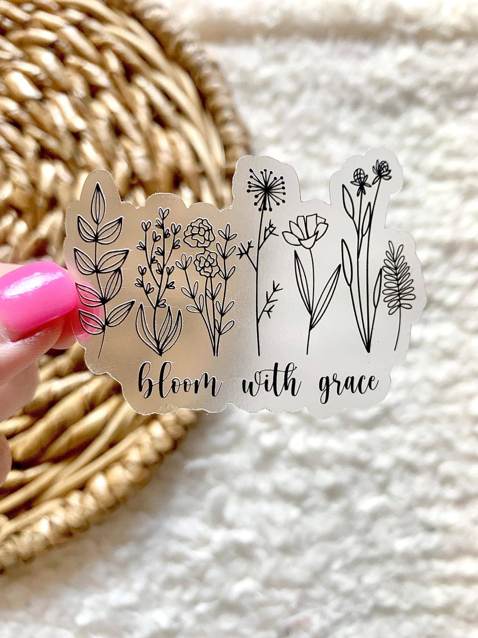 MarieDesignCo – Adesivo por atacado – Flor clara com adesivo de graça, adesivo de flores silvestres, floral3