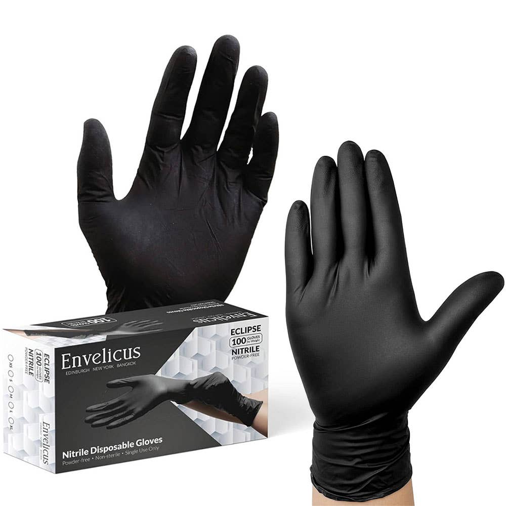 Sensibling Corp. - Vendita all'ingrosso Guanti per pulire - Guanti in nitrile industriali Envelicus Eclipse Black 5mil3