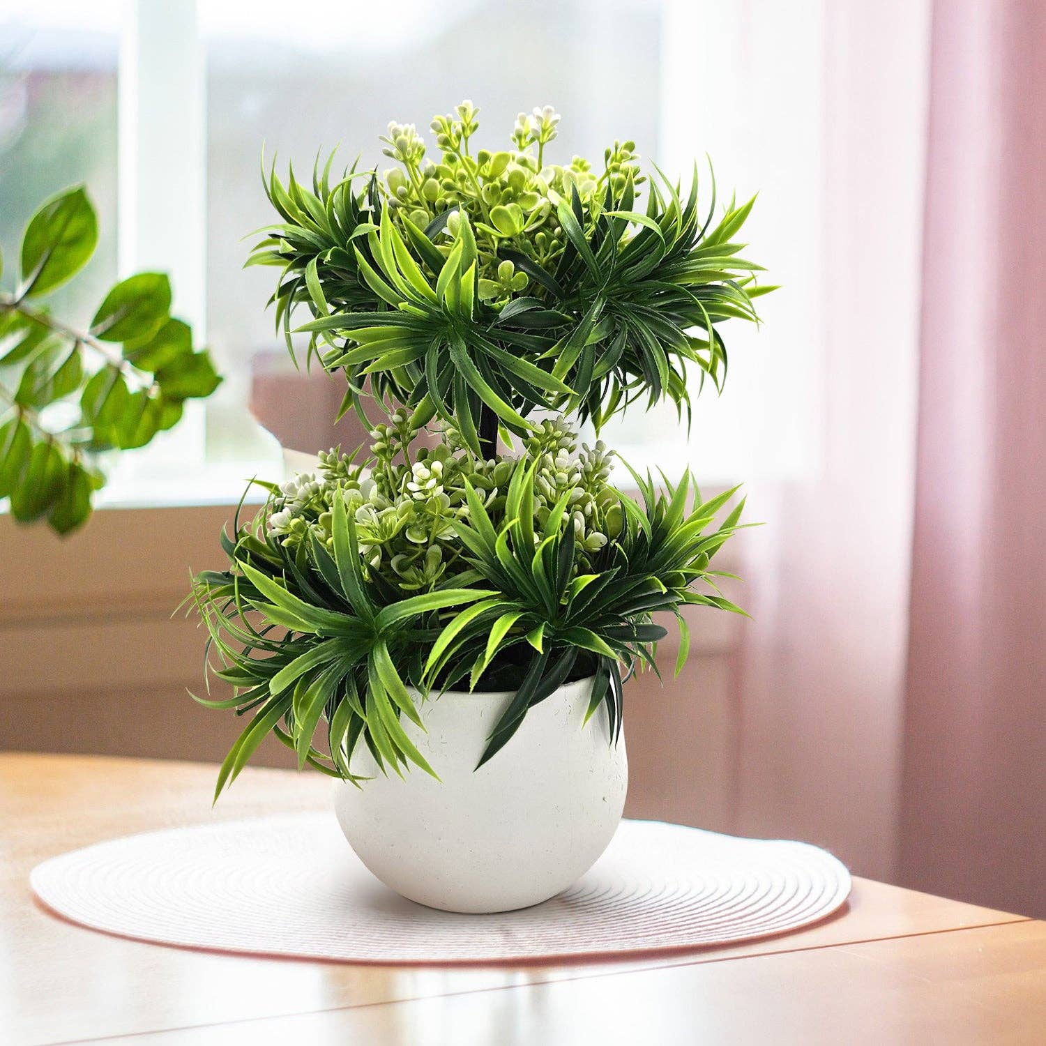 Ledsone – wholesale Artificial plant – Small Potted Artificial Flower 2 Pack Indoor Décor ~538115