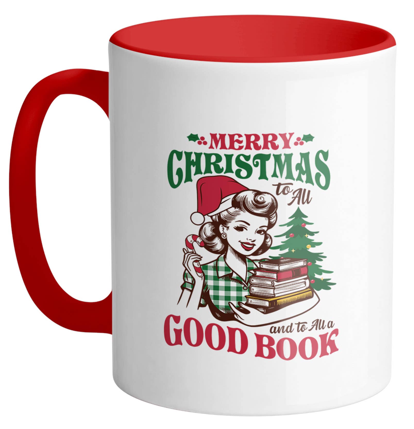 Lucky Luna Apparel – wholesale Coffee mug – Merry Christmas To All & To All A Good Book Ceramic Mug5