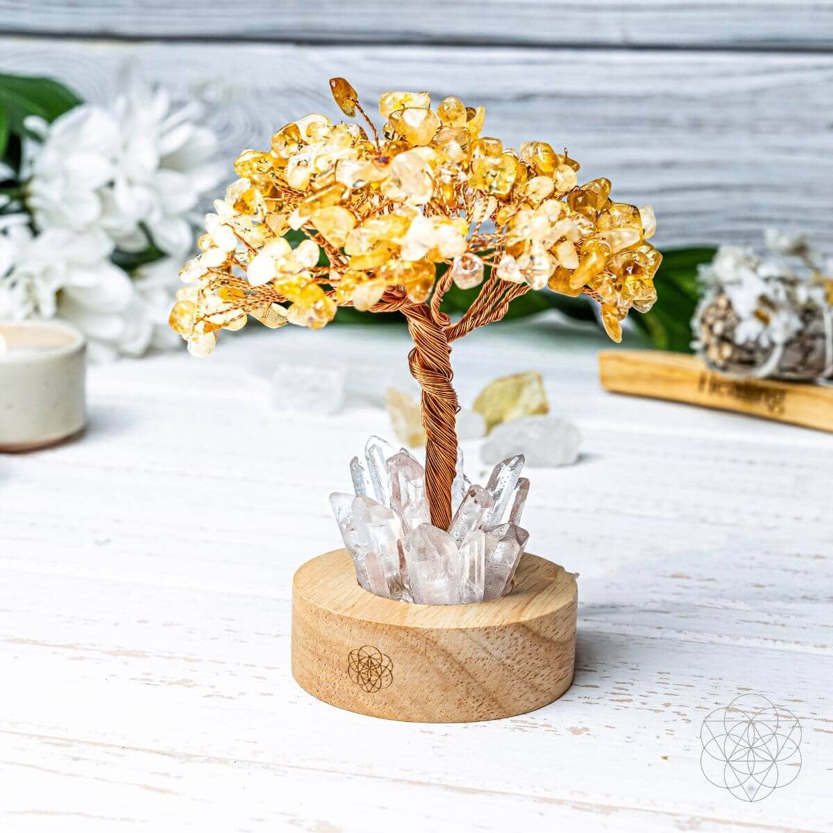 Conscious Items - Wholesale Accent/Desk Lamp - Golden Lamp of Wealth - Citrine Tree5